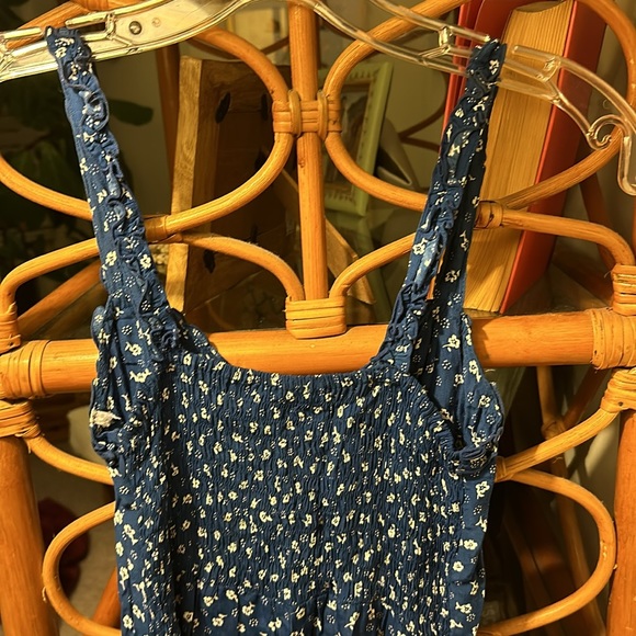 Faithful the Brand Blue Noemie ruffle slip dress XS (Lulus) - Picture 8 of 9